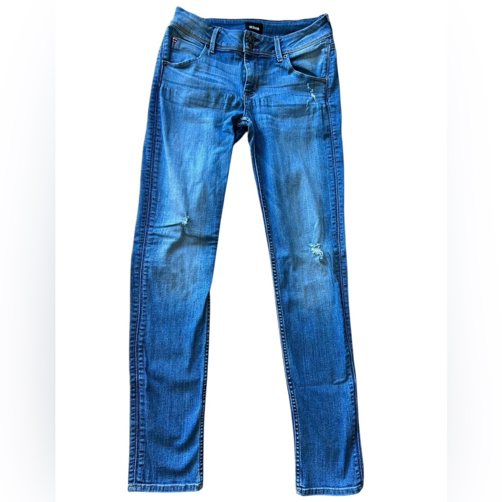 Hudson Jeans Women’s Size 28 Denim Dark Blue Skinny Collin Flap Pocket Low Rise